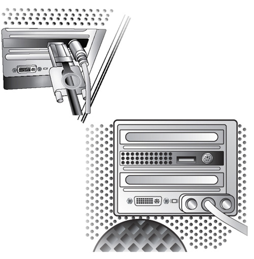 Apple PowerMac Illustration Rear View